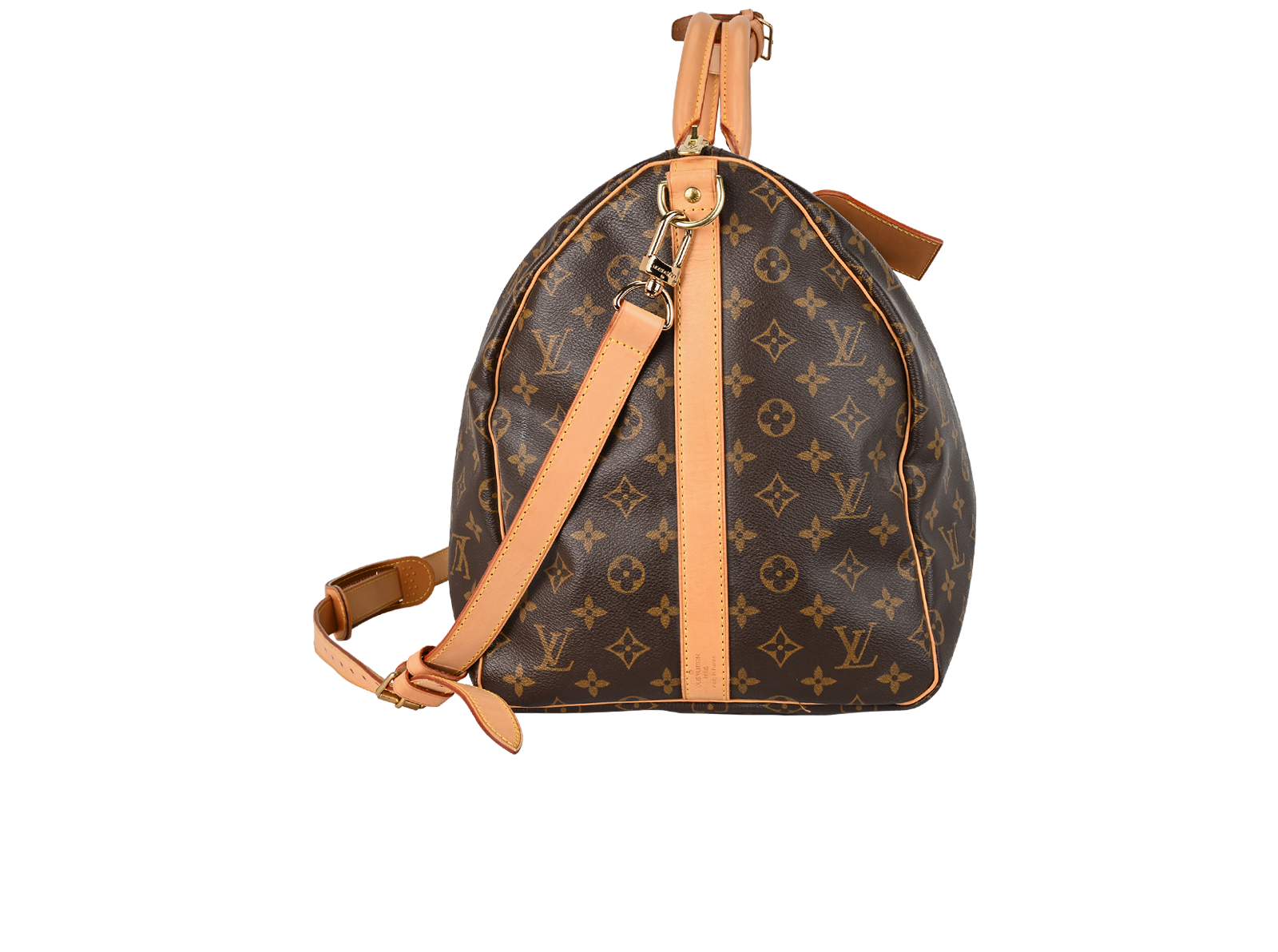 Keepall Bandouliere 55, &pound;1,050, Handbags, Brown, Canvas, Side view